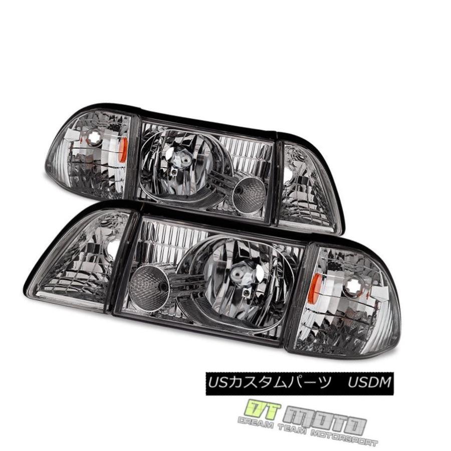 ヘッドライト 6PCS 1987-1993フォードマスタング工場スタイルのヘッドライト交換左+右ペア 6PCS 1987-1993 Ford Must