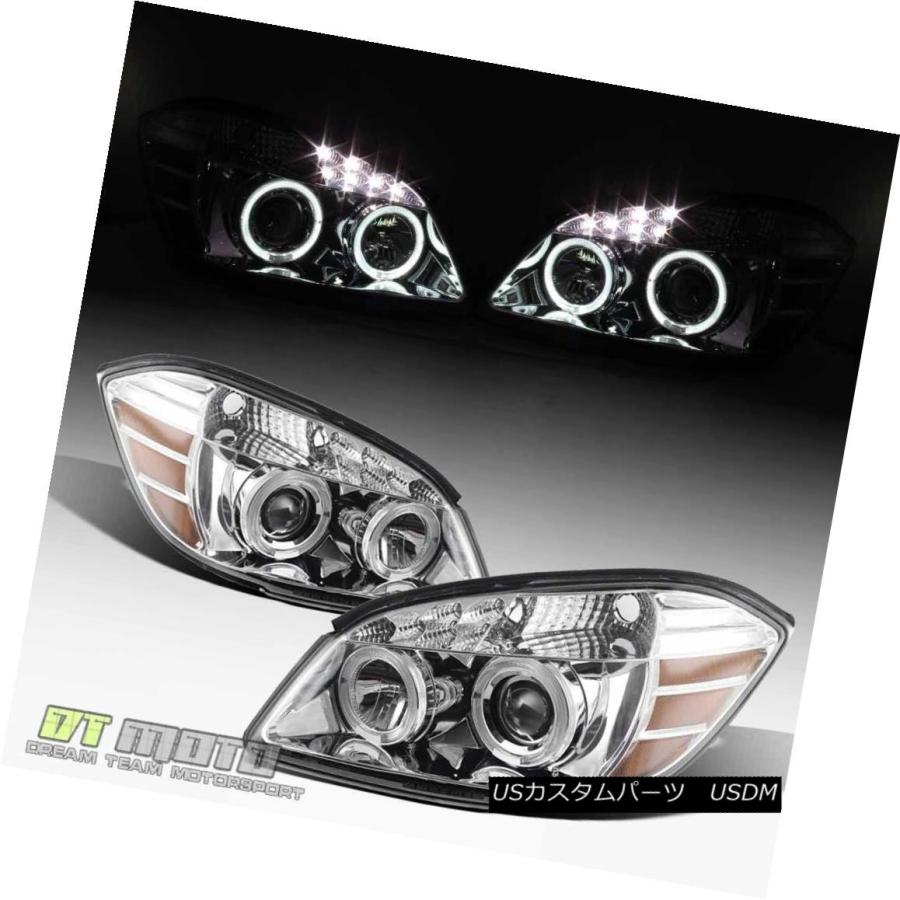 ヘッドライト 2005-2010シボレーコバルト07-10ポンティアックG5 LEDハロープロジェクターヘッドライトヘッドランプ 2005-2010