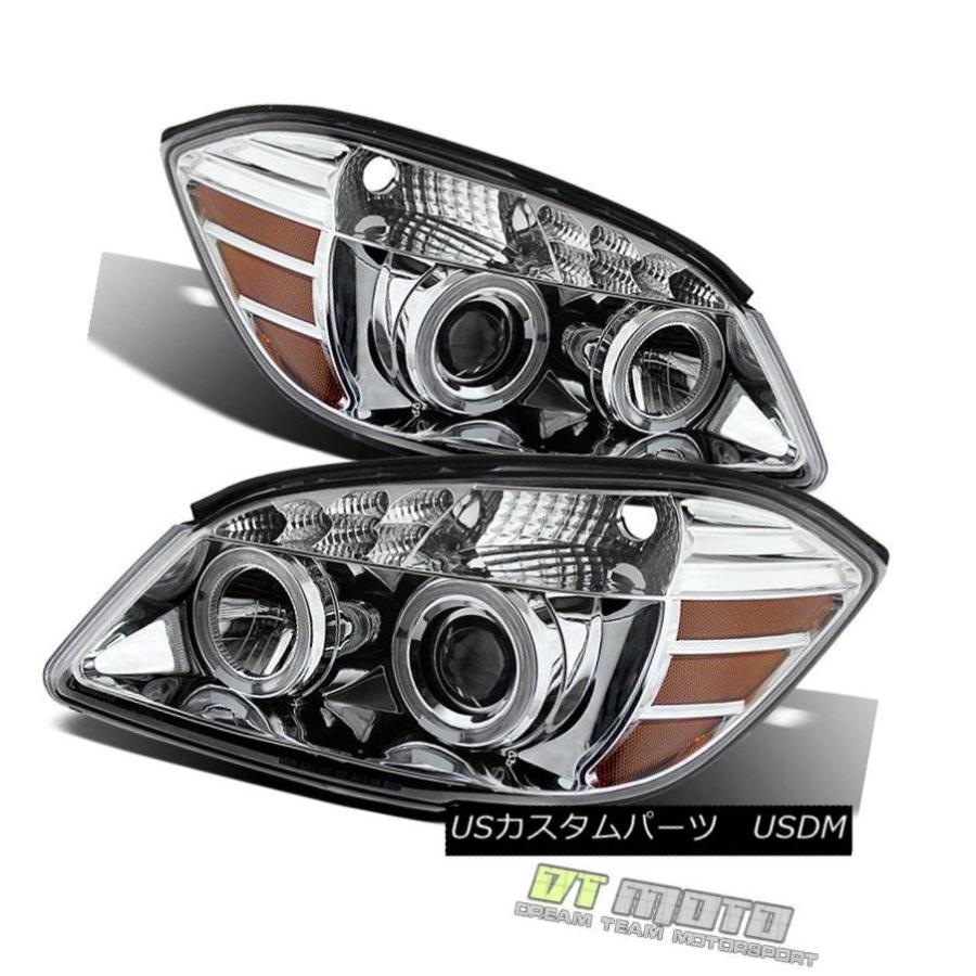 ヘッドライト 2005-2010シボレーコバルト07-10ポンティアックG5 LEDハロープロジェクターヘッドライトヘッドランプ 2005-2010の画像