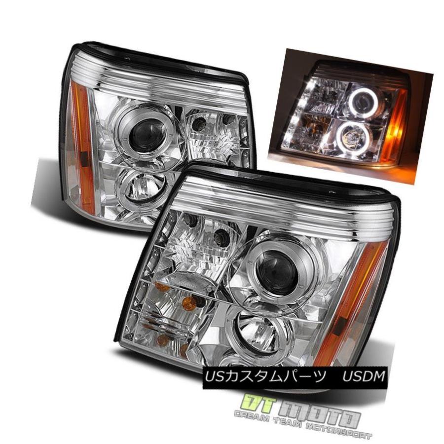 ヘッドライト 2003-2006キャデラックエスカレードDRL LEDプロジェクターハローヘッドライトヘッドライトHIDタイプ 2003-2006 Cの画像
