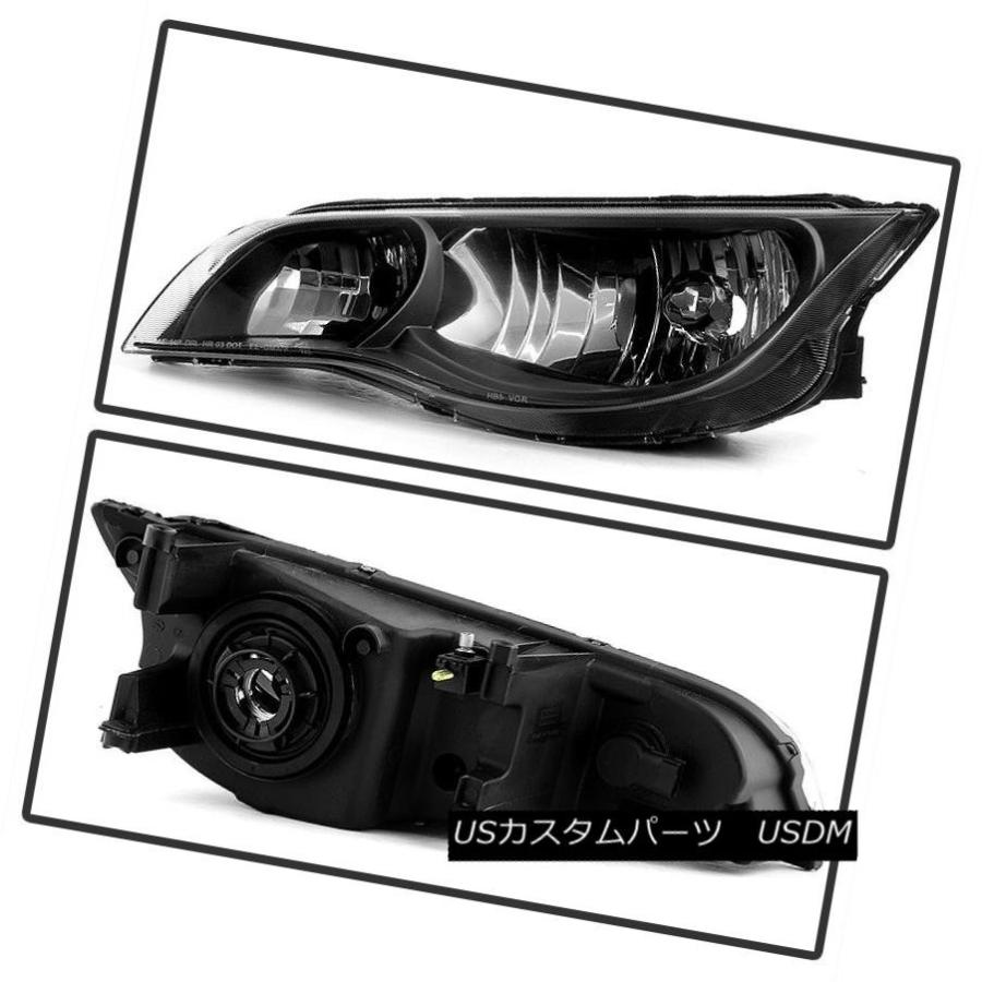 ヘッドライト 黒2003-2007サターンION 2Drクーペヘッドライトヘッドランプ交換左+右 Black 2003-2007 Saturn IONの画像