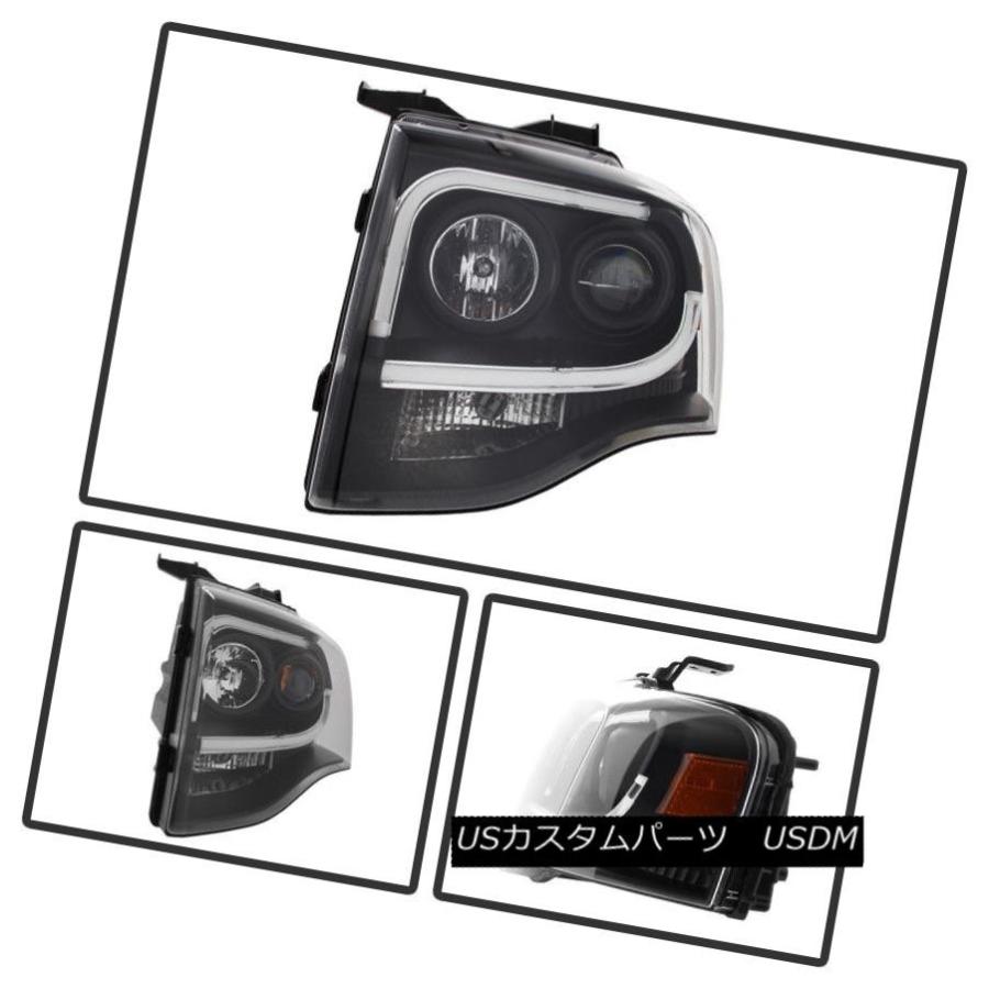 ヘッドライト Blk 2007-2014 Ford Expedition LEDネオンチューブプロジェクターヘッドライト07-14ヘッドランプ Blkの画像