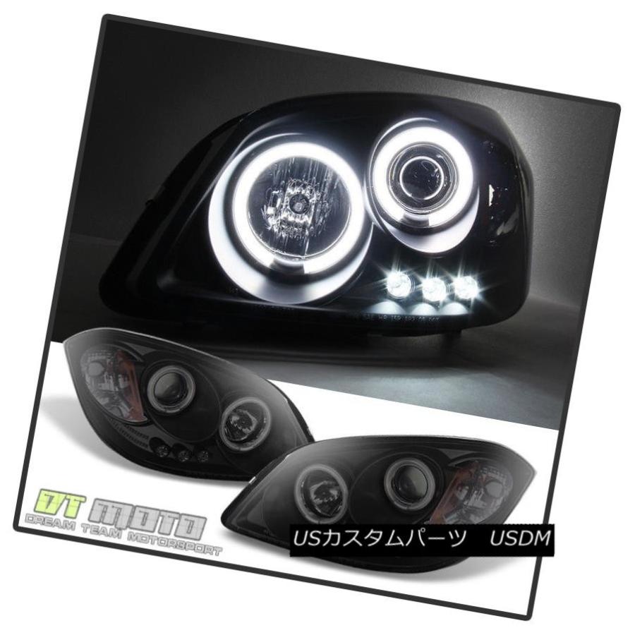 ヘッドライト Blk Smoke 2005-2010コバルトポンティアックG5 CCFL Haloプロジェクターヘッドライト左+右 Blk Smoke