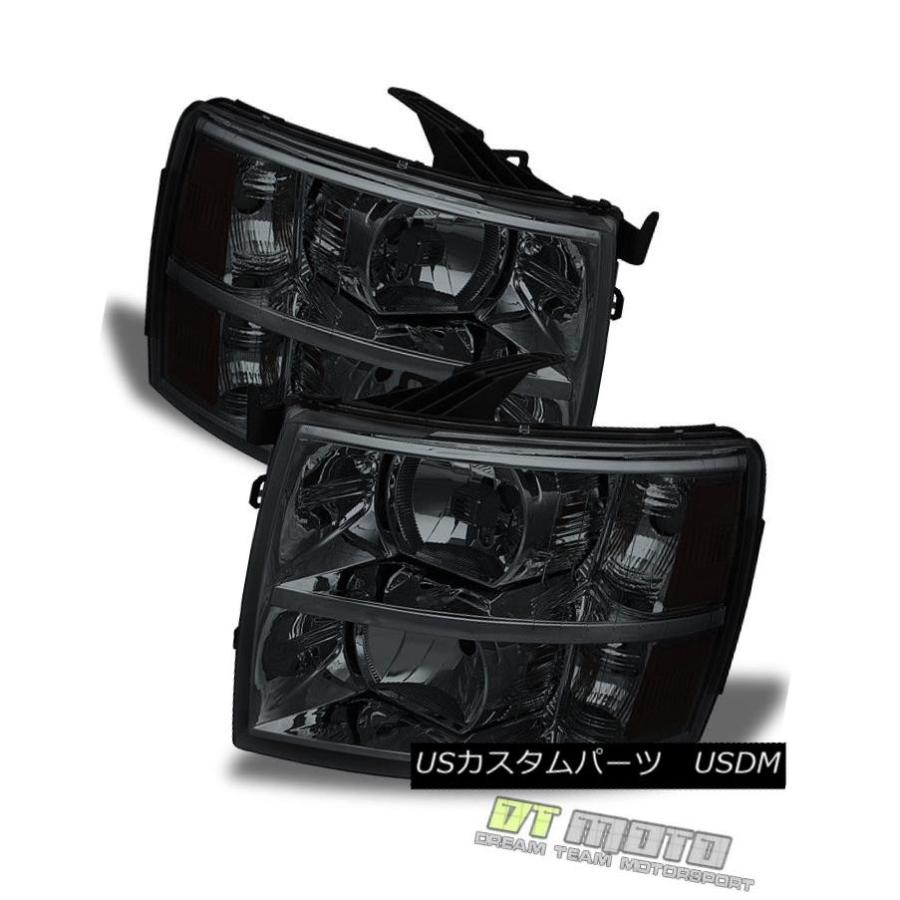 ヘッドライト Smoke 2007-2013 Chevy Silverado 1500 2500 3500ヘッドライト交換用ヘッドライト Smoke