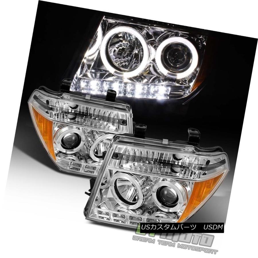 ヘッドライト 2005年?2008年Frontier 05-07 Pathfinder LED Haloプロジェクターヘッドライト左+右 For 20
