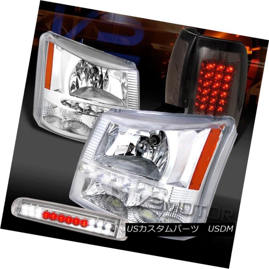 ヘッドライト 03-06 Silverado Chrome SMD DRLヘッドライト+ LED第3ブレーキ+スモークLEDテールランプ 03-06