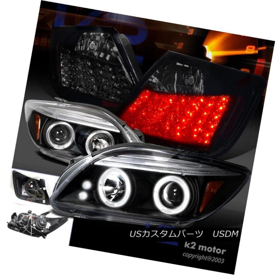 ヘッドライト 05-10 SCION tC LEDハロー・ブラック・プロジェクター・ヘッドライト+グロー  SSY BLACK
