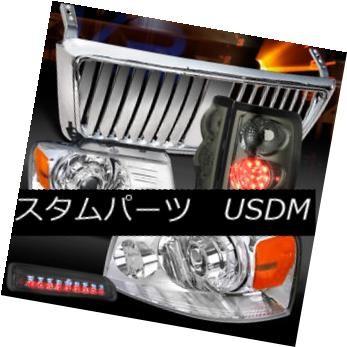 ヘッドライト 04-08 F150クロームプロジェクターヘッドライト+   ntグリル+スモークLEDテールブレーキランプ用