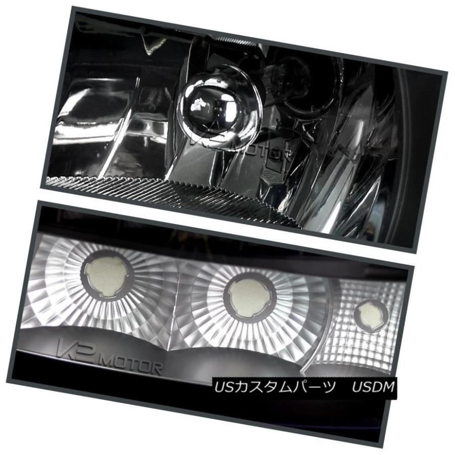 ヘッドライト 03-05シボレーシルバラードブラックSMD LED DRLクリスタルヘッドライト+ブラム 、ランプ+グリル 0の画像