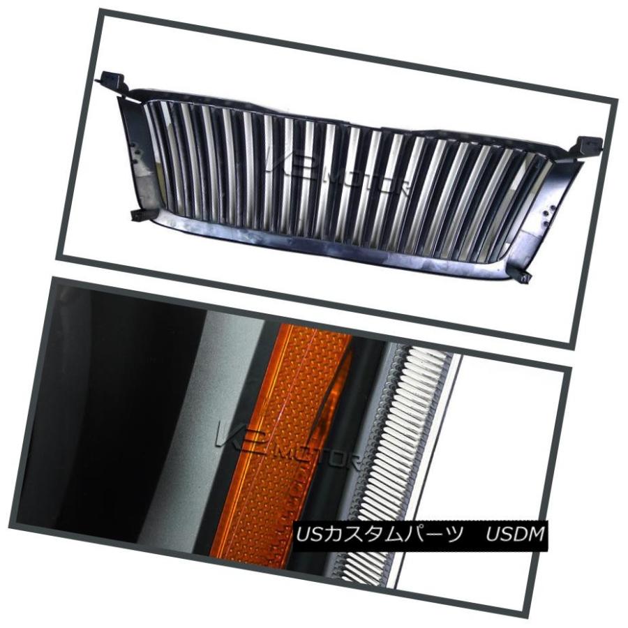 ヘッドライト 03-05シボレーシルバラードブラックSMD LED DRLクリスタルヘッドライト+ブラム 、ランプ+グリル 0の画像