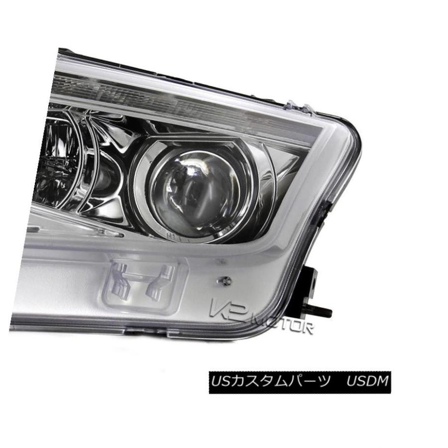 ヘッドライト 10-12フォードフュージョンクロームR8スタイルLED DRLプロジェクターヘッドライトクリアヘッドランプ 10-12 Ford Fuの画像