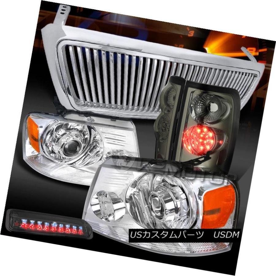 ヘッドライト 04-08 F150クロームプロジェクターヘッドライト+ Ver  tical Grille + Tint LEDテール3rd