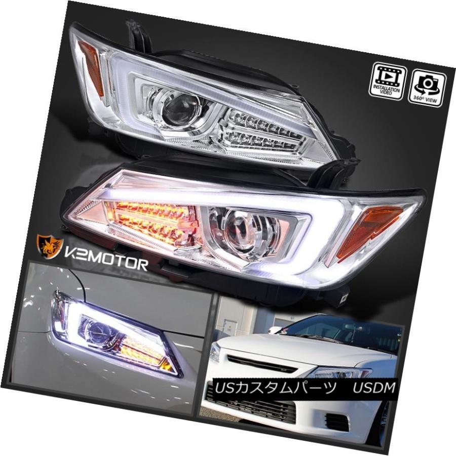 ヘッドライト 11-13 Scion tCユーロクロームLEDシグナルランプ+ DRLプロジェクターヘッドライト 11-13 Scion tC Eur