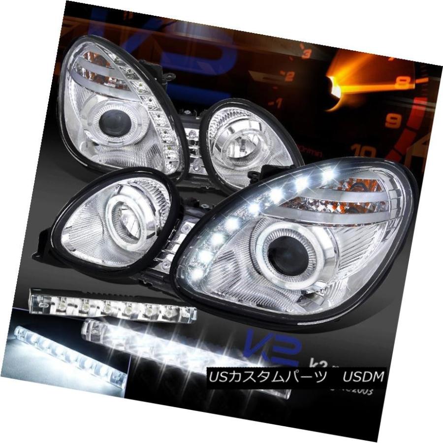 前照灯 Chrome 98-00 Lexus GS300 / 400 Halo SMD映写機前照灯+ LED DRLフォグランプ 車、バイク、自転車-その他ライト