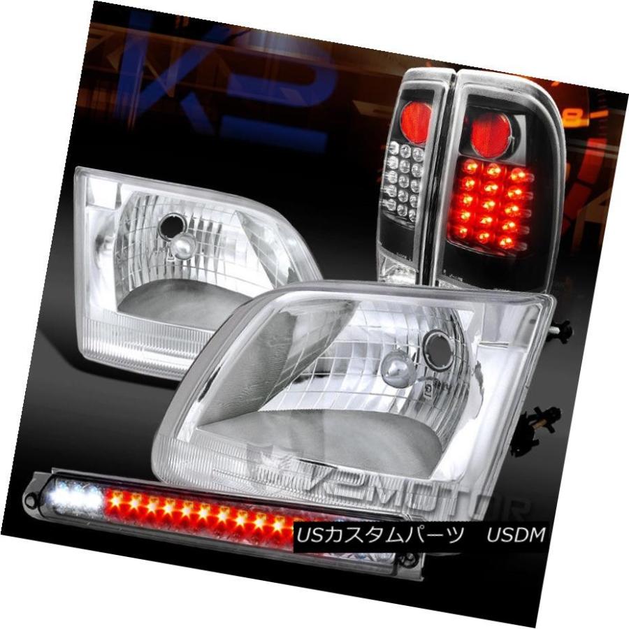前照灯 Ford 97-03 F150クローム前照灯+ Bla   ck LED尻っ方照明ランプ+ Smoke LED
