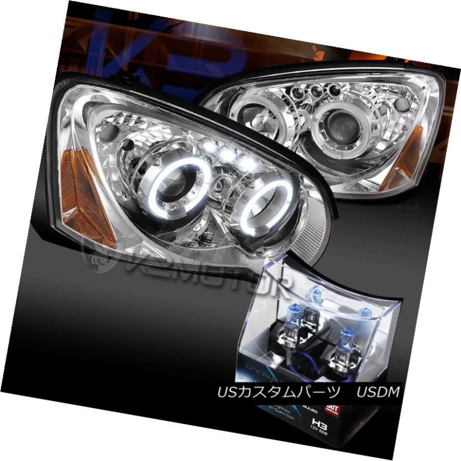 前照灯 04-05スバルインプレッサWRX月暈LED映写機前照灯+ H3ハロゲン白熱電球 For 04-05 Subaru Impr その他ライト-車、バイク、自転車