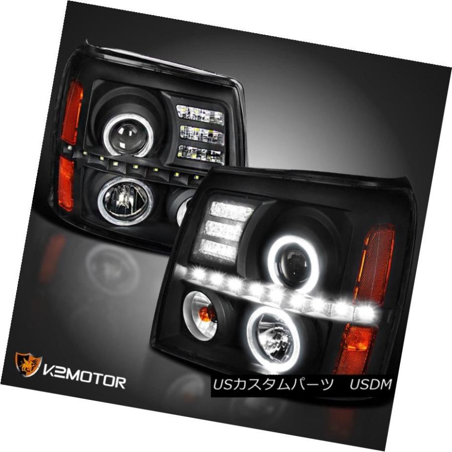ヘッドライト 2002-2006キャデラックエスカレードブラックLED DRL