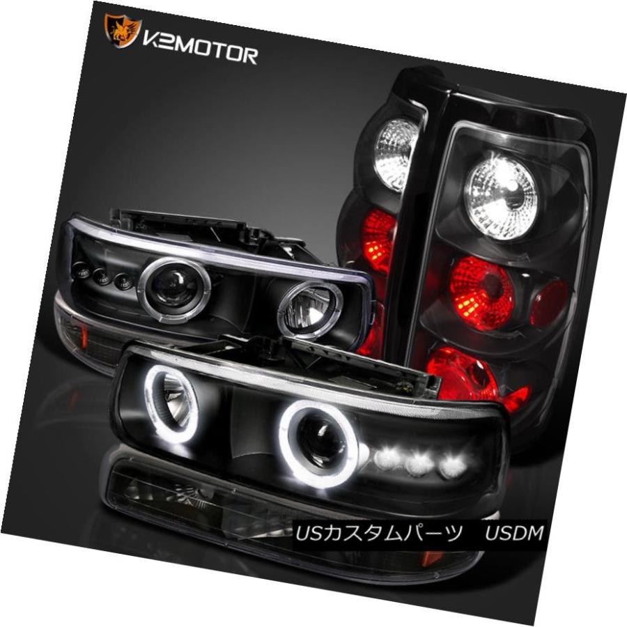 ヘッドライト 99-02 SILVERADO 1500 BLACKハローLEDプロジェクターヘッドライト+ BUMP  ERライト+テールラ