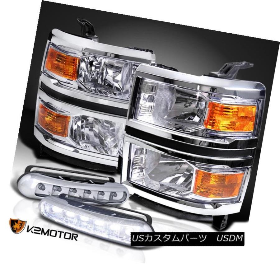 ヘッドライト 2014-2015 Silverado 1500ピックアップヘッドライトコーナー信号+ LEDフォグバンパーランプ 2014-2015