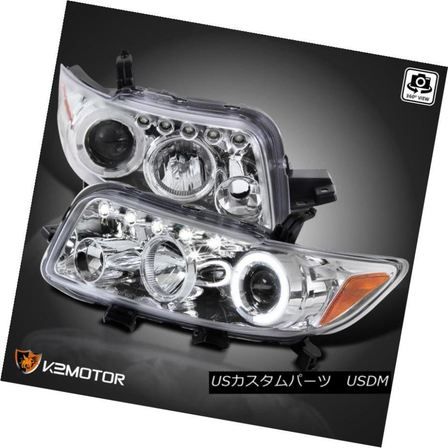 ヘッドライト LED 2008-2010 Scion xBハロープロジェクターヘッドライトクローム LED 2008-2010 Scion xB Ha