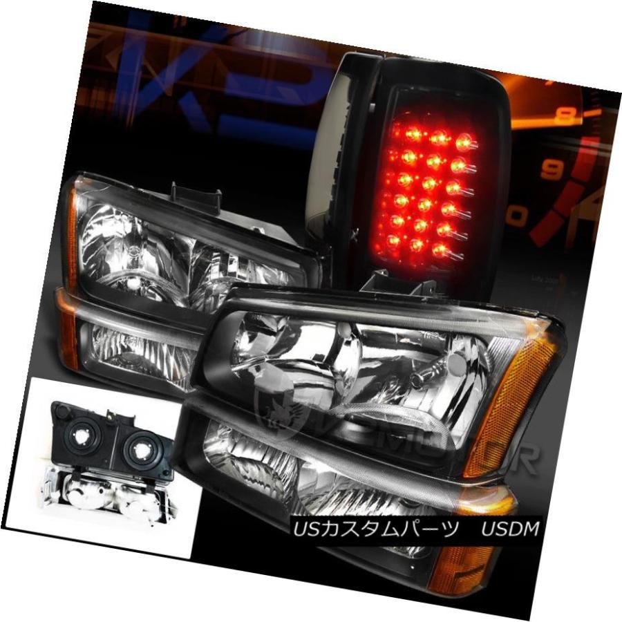 ヘッドライト 2003-2006 Chevy Silveradoヘッドライト+ Bum  、ランプごとに+光沢のある黒色のLe