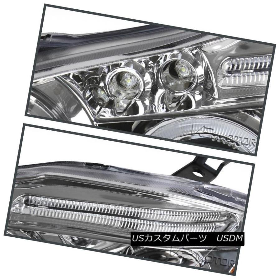 ヘッドライト 2003年?2008年トヨタカローラデュアルハロー+ LEDプロジェクターヘッドライト左+右 For 2003-2008 Toyotaの画像