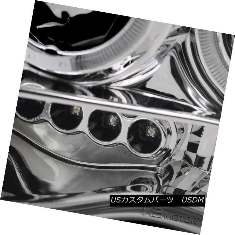 ヘッドライト 2002-2005 Dodge Ram 1500 2500 3500 LED + Haloプロジェクターヘッドライトクローム 2002-の画像