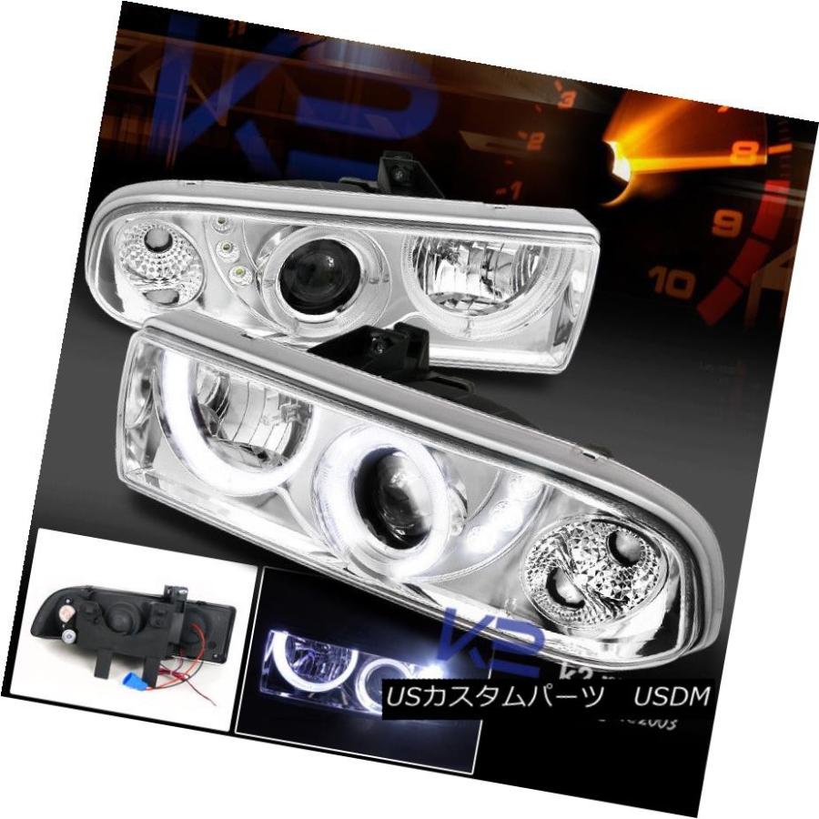 ヘッドライト 98-04 Chevy S10ピックアップブレザーデュアルハロープロジェクターヘッドライトクローム 98-04 Chevy S10 Pi