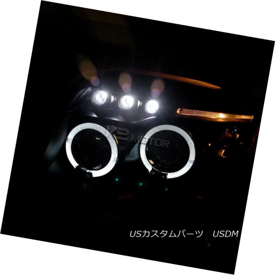 ヘッドライト 1999-2004ジープグランドチェロキーブラックLEDハロープロジェクターヘッドライト 1999-2004 Jeep Grand Chの画像