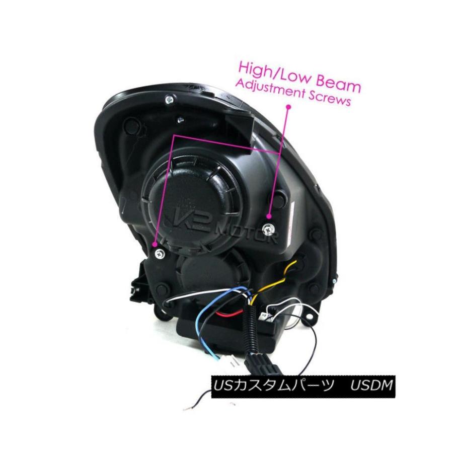 ヘッドライト 2005-2006インフィニティG35 4Dr LED DRL +ハロープロジェクターヘッドライトJDMブラック用 For 2005-2の画像