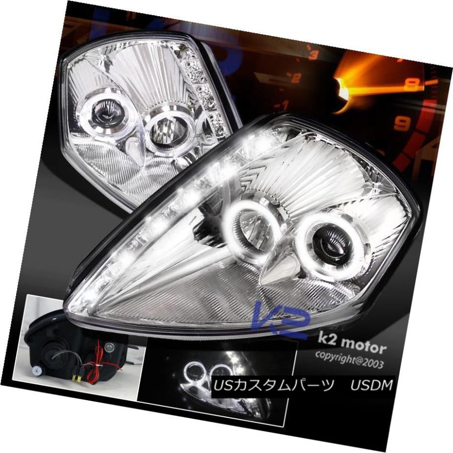 ヘッドライト 2000-2005三菱Eclipse Dual Haloプロジェクターヘッドライト（SMD LED DRLストリップ付） 2000-20