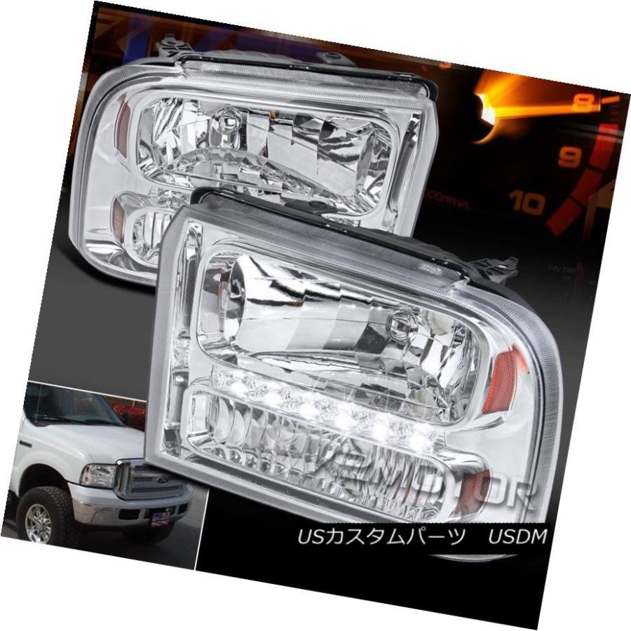 ヘッドライト 2005-2007 Ford F250 F350 F450 F550 SuperDutyクリスタルクリアLEDヘッドライト 2005-2