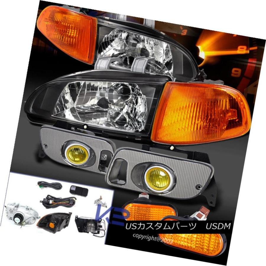 前照灯 Fit Civic 92-95 2Dr 3Dr前照灯+ Cor  ner + Fog +フラットサイドマーカー8pc B 車、バイク、自転車-自動車