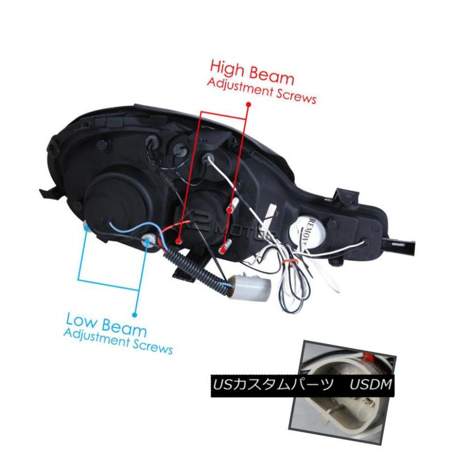 ヘッドライト 00-02 Dodge Neon Plymouth Chromeクリアハロープロジェクターヘッドライト+ LEDフォグランプDRL 00の画像