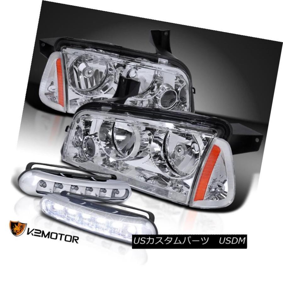 ヘッドライト 2006-2010 Dodge Chargerヘッドライト、コーナーライト+ 6-LEDフォグ駆動ランプ 2006-2010 Dodge