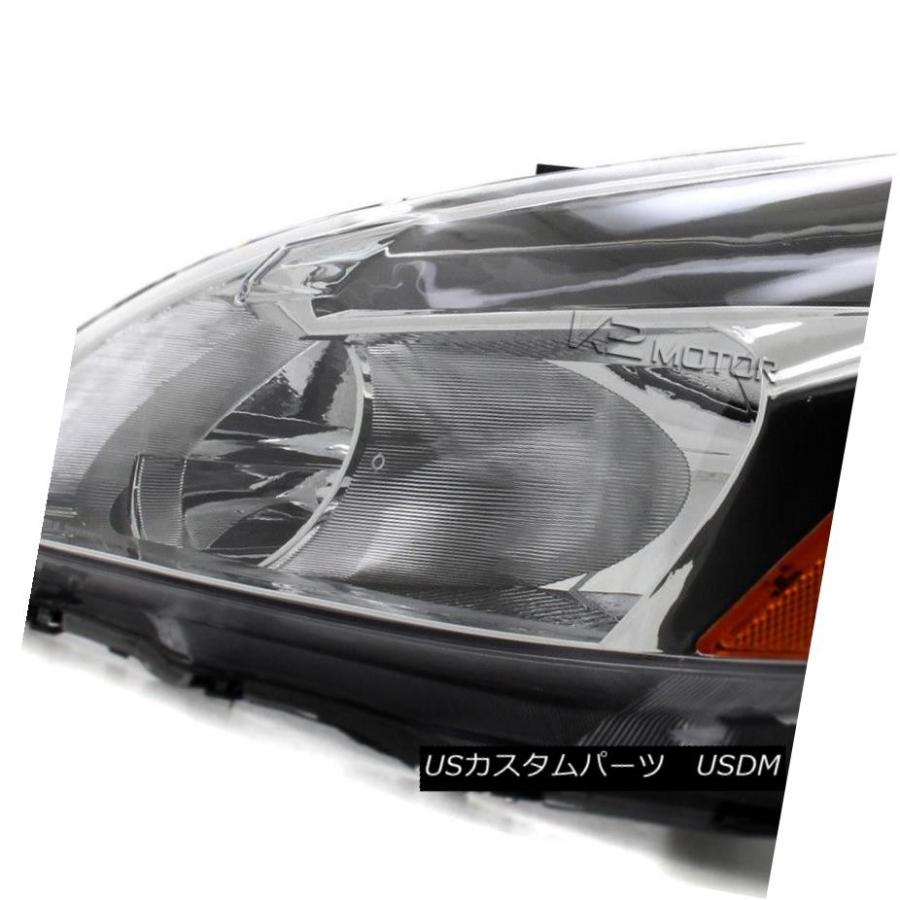 ヘッドライト 06-07アコード4Drセダンクリスタルクロームヘッドライト+イエローフォグライトランプ For 06-07 Accord 4Dr Seの画像