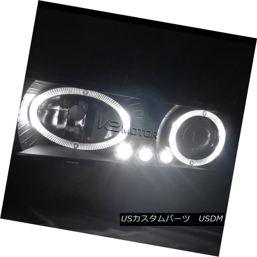 ヘッドライト 88-98 Chevy C / KピックアップブラックハローLEDプロジェクターヘッドライト+ Chr   omの画像