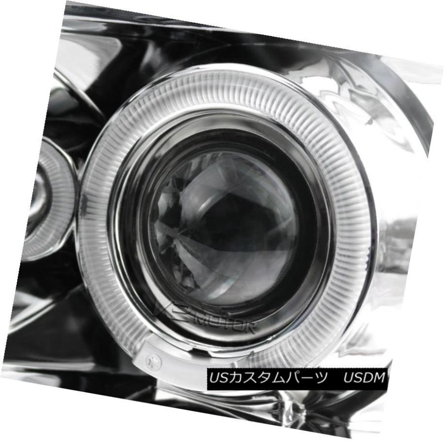 ヘッドライト 97-03フォードF150クロームハロープロジェクターヘッドライト+ LED DRLドライビングフォグランプ 97-03 Ford F1の画像