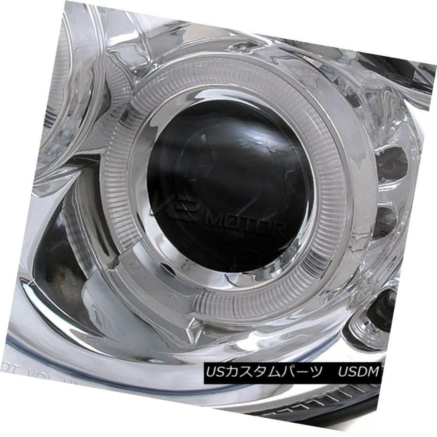 ヘッドライト 2003  -  2005年ダッジネオンクロームLEDハロープロジェクターヘッドライトペア 2003-2005 Dodge Neon Cの画像