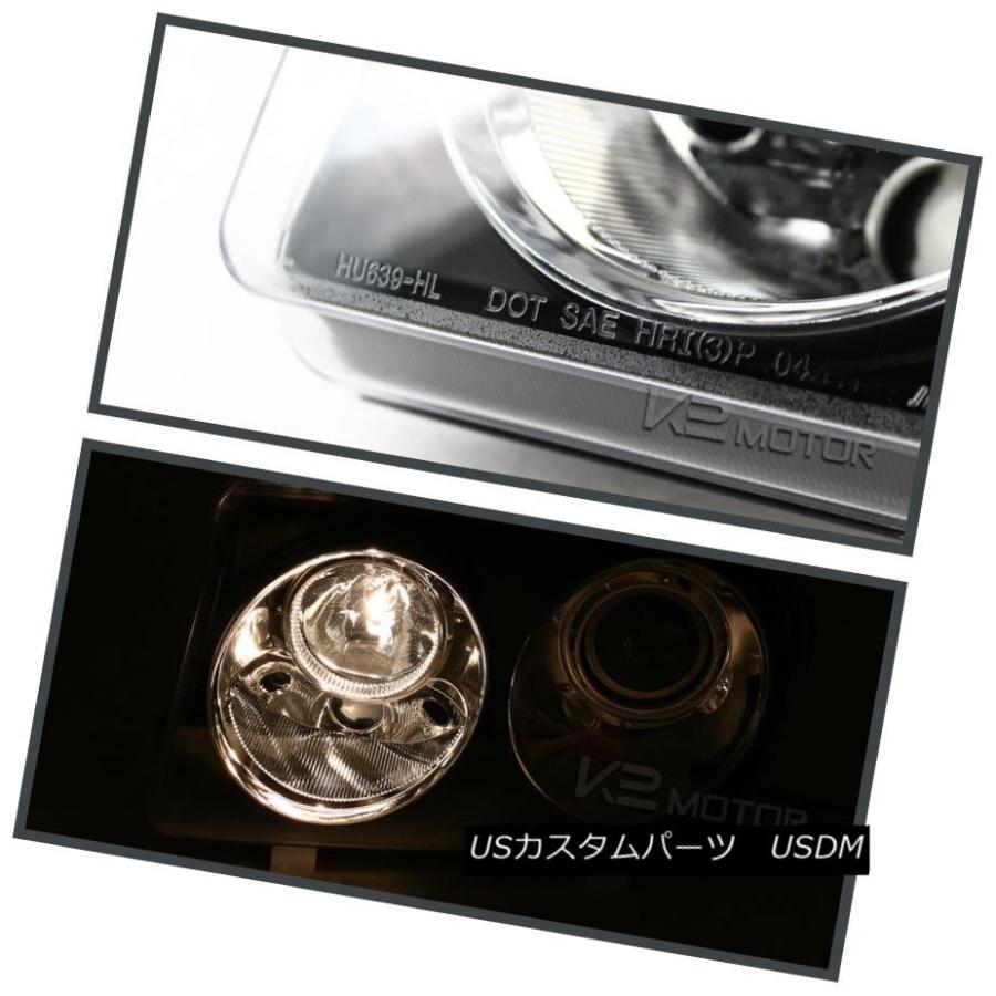 ヘッドライト ブラック05-10クライスラー300プロジェクターヘッドライト+ 8 LED DRLバンパーフォグランプ Black 05-10 Chrの画像