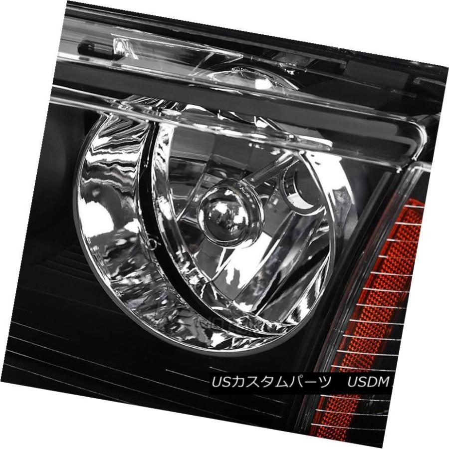 ヘッドライト 2006-2010 Dodge Chargerブラックヘッドライト、コーナーライト+ 6-LEDフォグ駆動ランプ 2006-2010 Dの画像