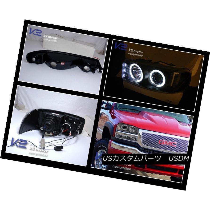 ヘッドライト 2000-2006 GMC Yukon XL Halo LEDプロジェクターヘッドライト+ブラム  2000-2の画像