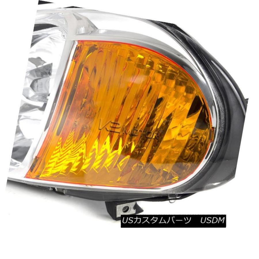 ヘッドライト フィット93-97 Del Sol 2-In-1クロームヘッドライトコーナー信号+ 8-LED DRLフォグランプ Fit 93-97の画像