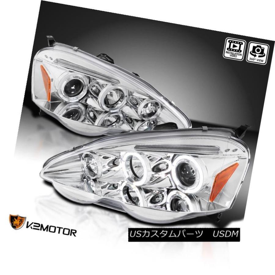 ヘッドライト 2002-2004 Acura RSXデュアル・ハロープロジェクターヘッドライト左+右 2002-2004 Acura RSX Dual