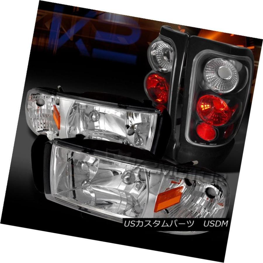 ヘッドライト 94-01 RAM 1500/2500/3500 1PC Chromeヘッドライト+ Bla   ckテールラン