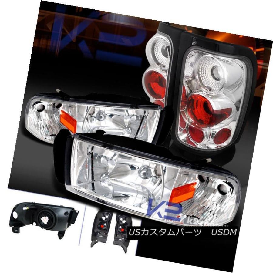 ヘッドライト 94-01 Dodge Ram 1500 2500 3500クロームヘッドライト+ Cle   arリアテールラ