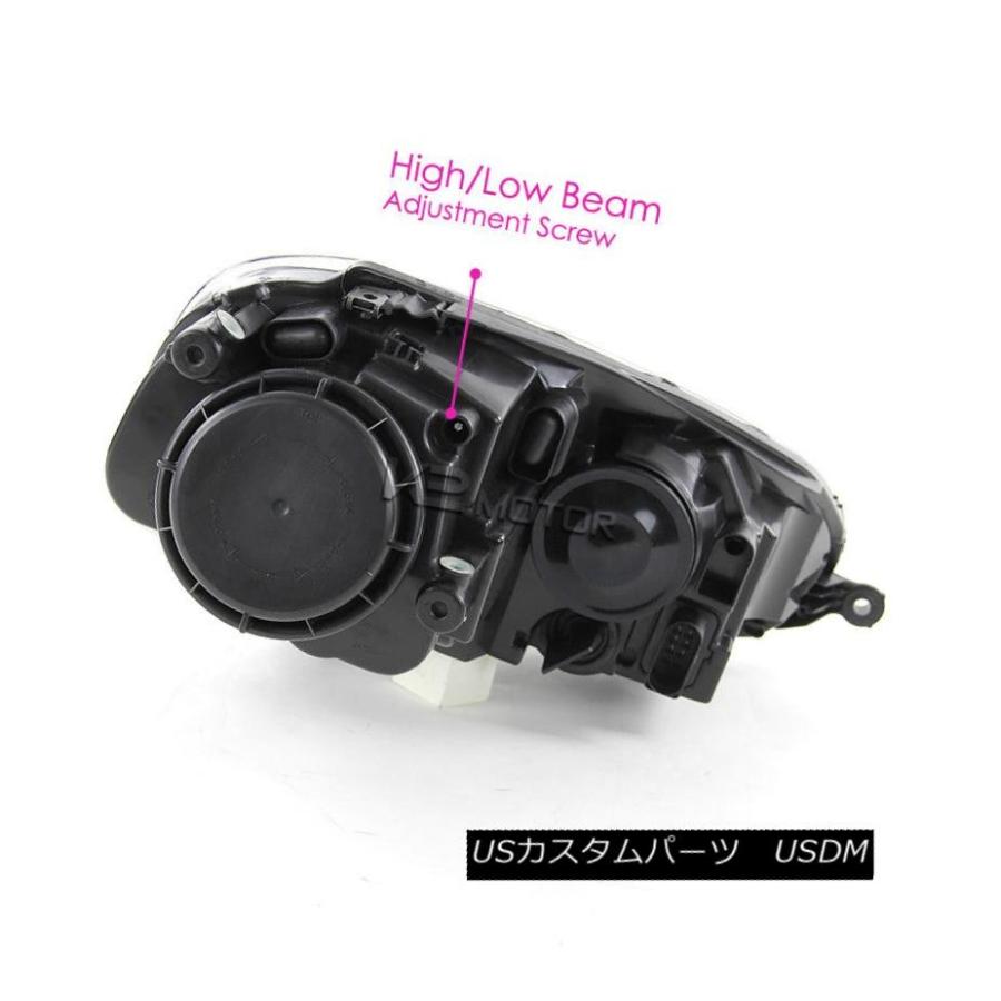 ヘッドライト フィット2005-2010 VWジェッタ2006-2009ゴルフMK5ブラックヘッドライトヘッドランプ左+右 Fits 2005-201の画像
