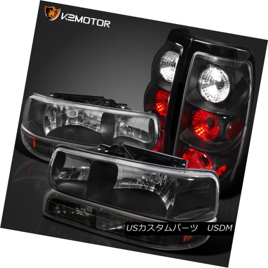 ヘッドライト 99-02 Silverado Fleetsideヘッドライト+ Bum  、ライト+テールランプ左+右BLAC