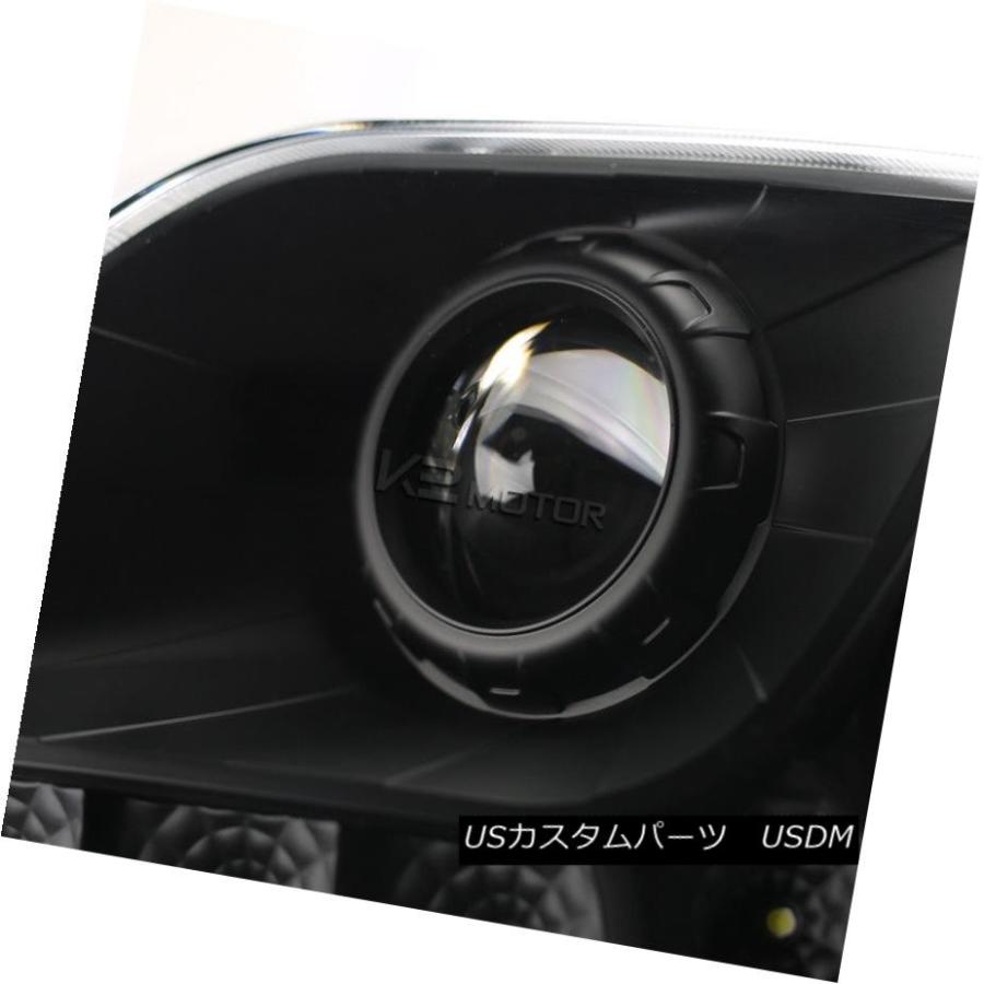 ヘッドライト 1997-2003フォードF150遠征黒色LEDストリッププロジェクターヘッドライト左+右 1997-2003 Ford F150 Ex_1