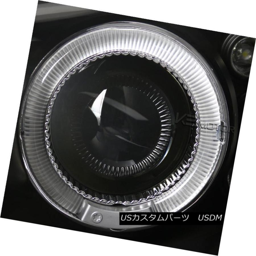 ヘッドライト 1998-2002シボレーカマロLEDハロープロジェクターヘッドライトブラック 1998-2002 Chevy Camaro LED Hの画像